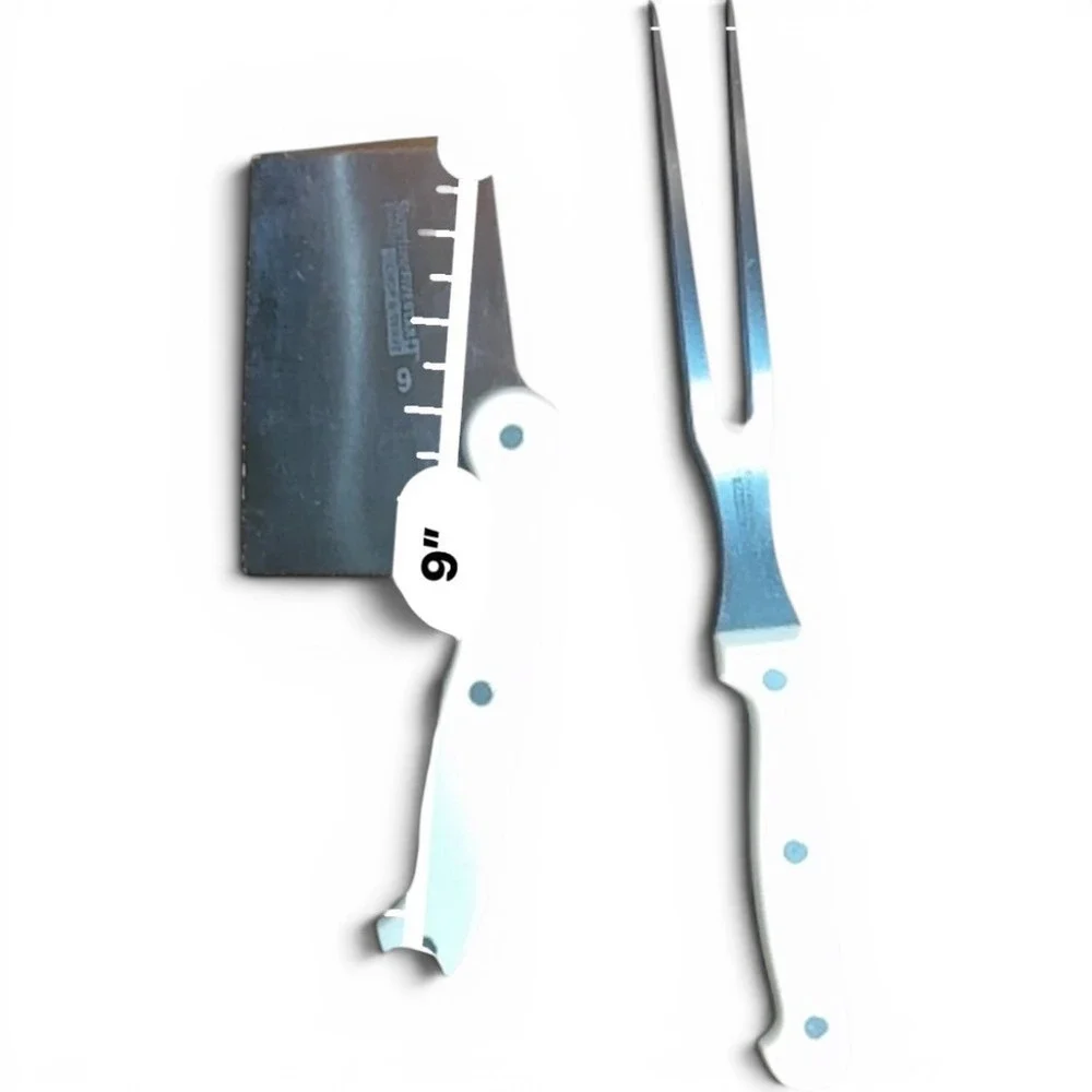 Showtime Five Star Carving Fork and Chop & Serve Cleaver Set bundle
